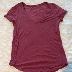 lululemon athletica Short Sleeve V-Neck Top - Plum